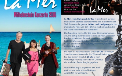 La Mer Wilhelmstein Konzerte 2016