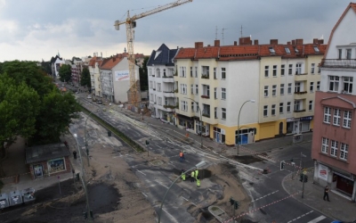 Wasserrohrbruch im Kiez
