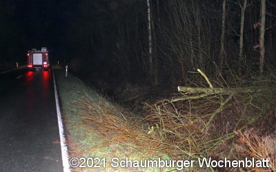 Trotz Sturmtief ruhiger Tag für Schaumburger Wehren
