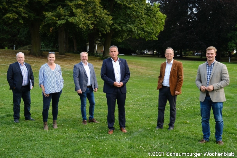 Trafen sich zu einem Austausch: die von der CDU unterstützen Bürgermeisterkandidat:innen (auf dem Bild fehlen Axel Wohlgemuth (Bückeburg), Doris Neuhäuser (Rinteln) und Hartmut Krause (Samtgemeinde Eilsen).