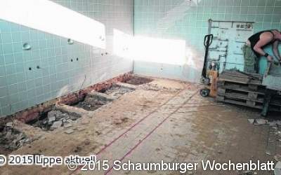 Schwitzen für neue Duschen