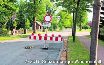 Bauarbeiten behindern den Straßenverkehr in Rehburg