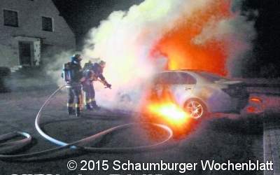 PKW brennt in der Danziger Straße
