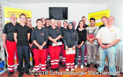 Sieben neue Sanitätshelfer