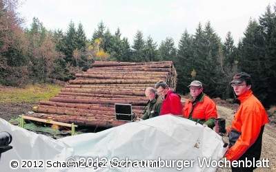 Holz in Folie gepackt