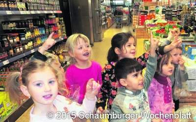 KiTa-Kinder bei LIDL zum Projekttag