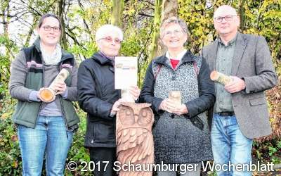 Holzeule findet Platz im großen Garten