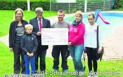 Börsenteam spendet ans Waldbad