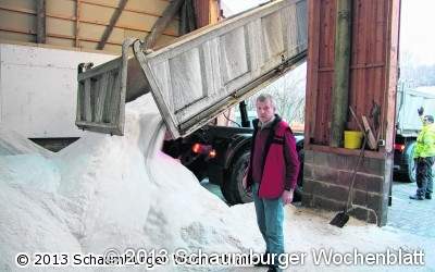 Streusalzlager sind erneut bestens gefüllt