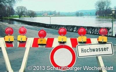 Die Weser sinkt nur zentimeterweise