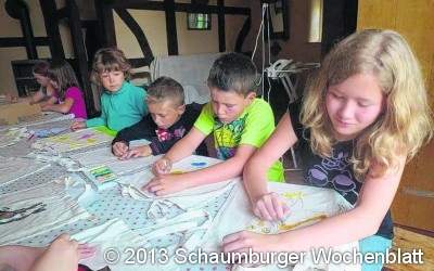Stofftaschen und Popcorn erstellt