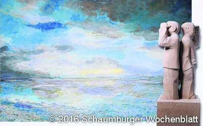 Wasser und Stein treffen zusammen
