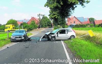 Schwerverletzter bei Frontalzusammenstoß