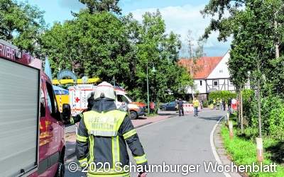 Gasleitung bei 
Baggerarbeiten beschädigt
