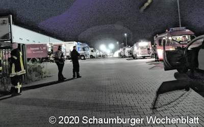 Nächtlicher Großeinsatz im Logistikpark