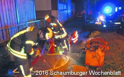 Brand in einem Wohnheim