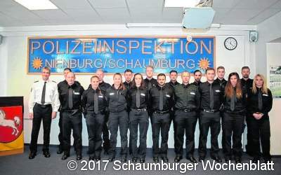 Leiter der Polizeiinspektion begrüßt neue Kolleginnen und Kollegen