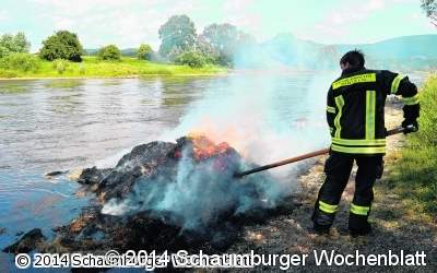 Stroh brennt am Doktorsee