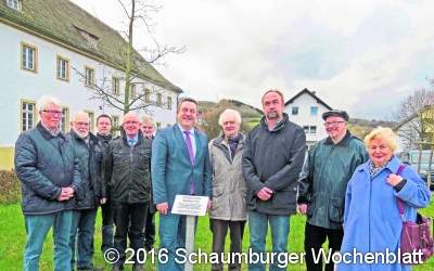 Erinnerungstafel an der Friedenseiche