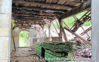 Eine riesige Staubwolke hängt über Feggendorf