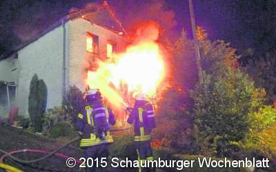 Einfamilienhaus brannte völlig aus
