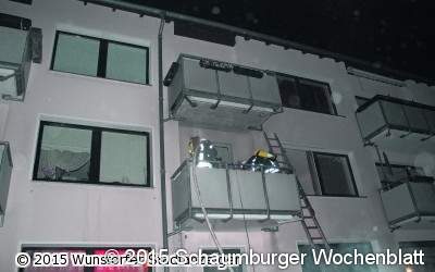 Balkonbrand im Mehrfamilienhaus