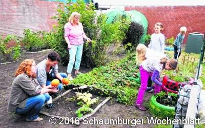 Schüler bauen Obst und Gemüse an