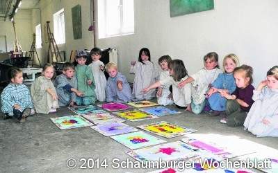 Malen mit dem Trinkhalm