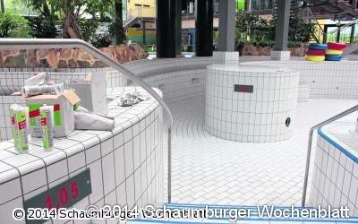 Schwimmbad auf dem Trockenen