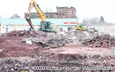 Die Bagger rollen am Standort Bahnhofstraße