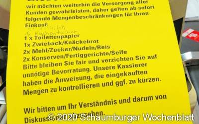 Abgabebeschränkungen
bei Lebensmitteln