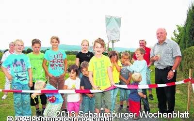 Eröffnung eines neuen Spielplatzes