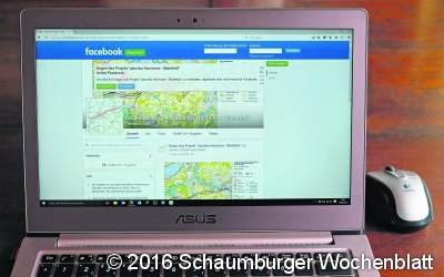 Gegen die Bahntrasse: 