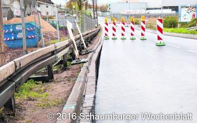 ﻿Straßenschäden machen eine Sperrung notwenig