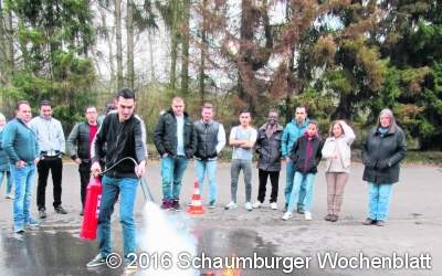 Flüchtlinge geschult