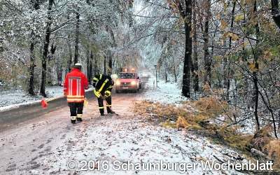 Wintereinbruch sorgt für Feuerwehreinsatz