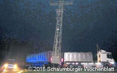 Strommast verbogen