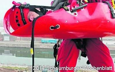 Spektakuläre Rettung an der Schachtschleuse