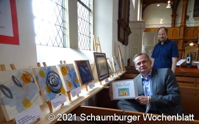 Die Ausstellung zur Bilder-Bibel
ist in der Kirche zu sehen