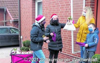 Geschenke an der Haustür