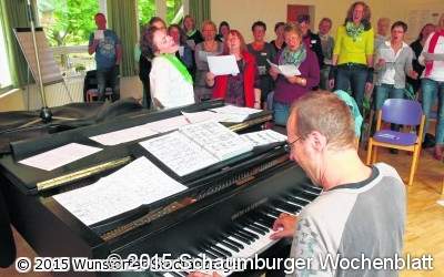 Chor probt moderne Gospel
