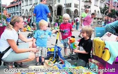 Regenschauer kurz vor dem Flohmarkt hält 