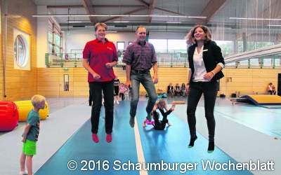 Sportaktivitäten auf drei mal zwölf Metern