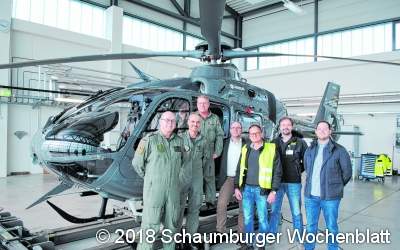 ADAC-Hubschrauber in Achum eingeflogen