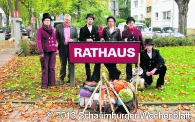 Fünf von der Walz im Rathaus