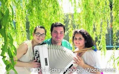 Akkordeon und Marimba erklingen in der Abtei