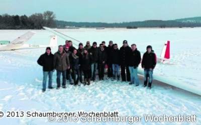 Segelflieger starten Aktion Schnee(p)flug