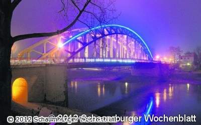 Blaues Band über der Weser
