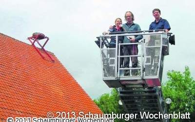 Neues Nest auf dem Storchenhof