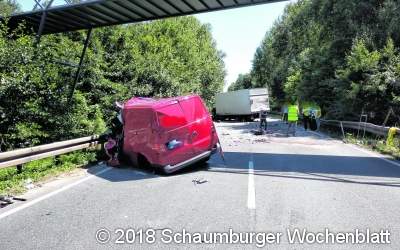 Schwerer Unfall auf der Bundesstraße